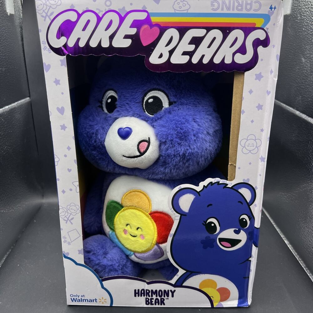 CARE BEARS HARMONY BEAR PLUSH UNLOCK THE MAGIC BASIC FUN PURPLE/VIOLET NEW